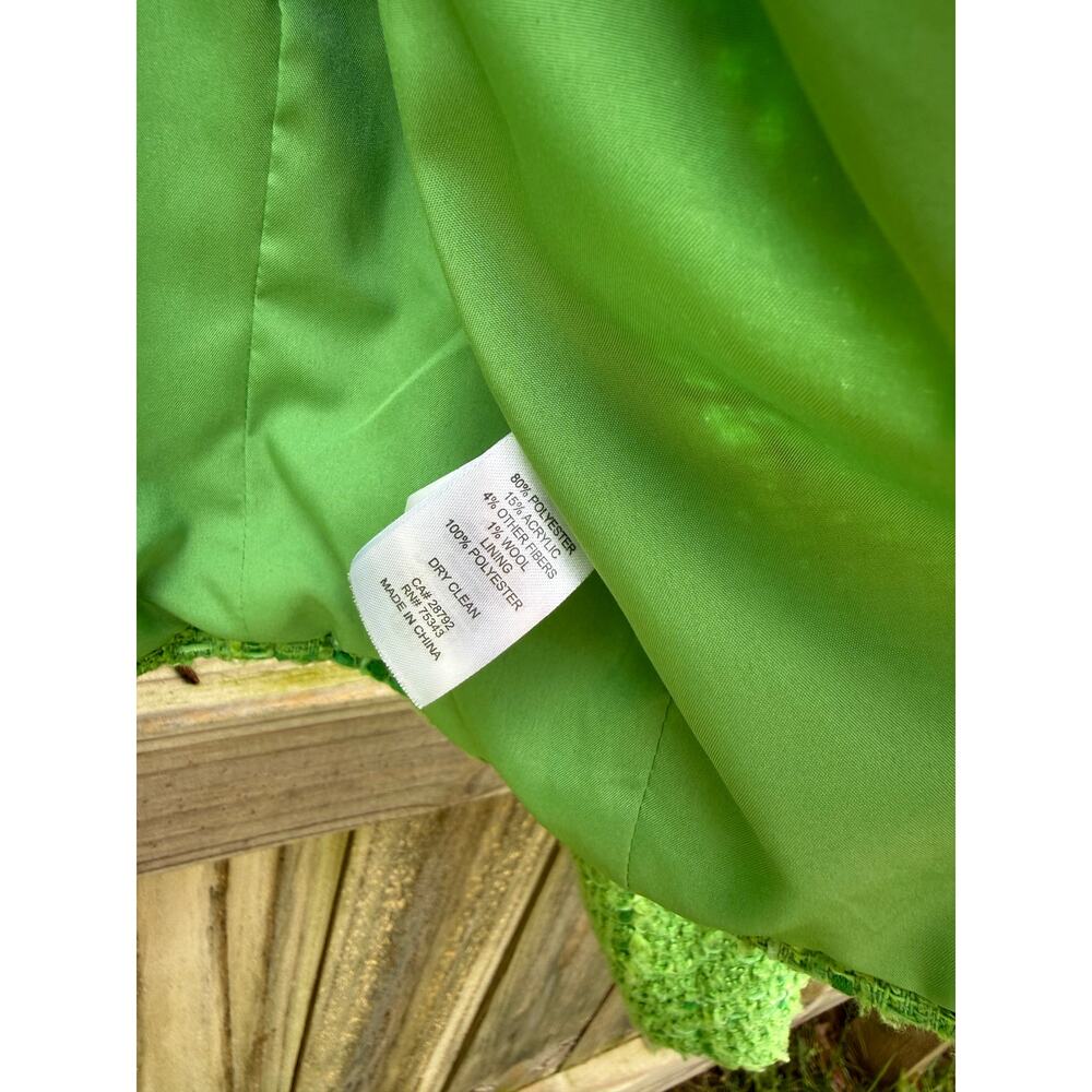 Nicole Miller Lime Bouclé Cropped Jacket - Picture 5 of 5
